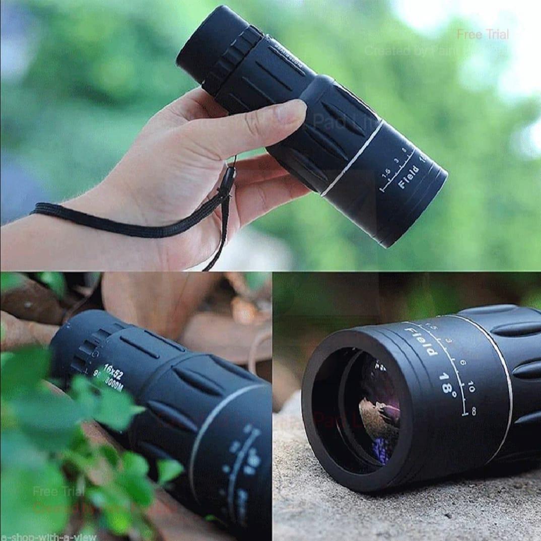 1 Pc Black Plastic Monocular - Compact and Lightweight Viewing Solution