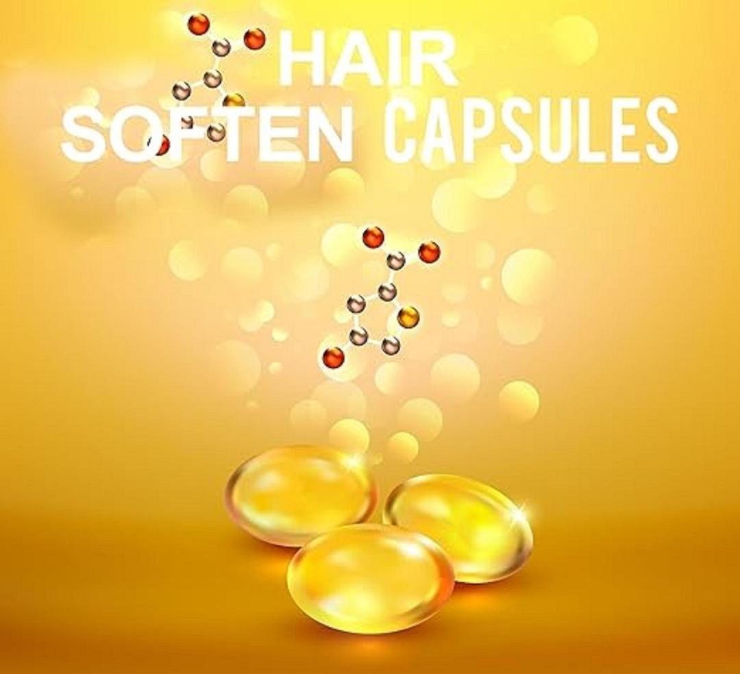 60 Pcs Anti-Hair Fall Golden Hair Capsules for All Hair Types - Shine & Hair Growth Formula