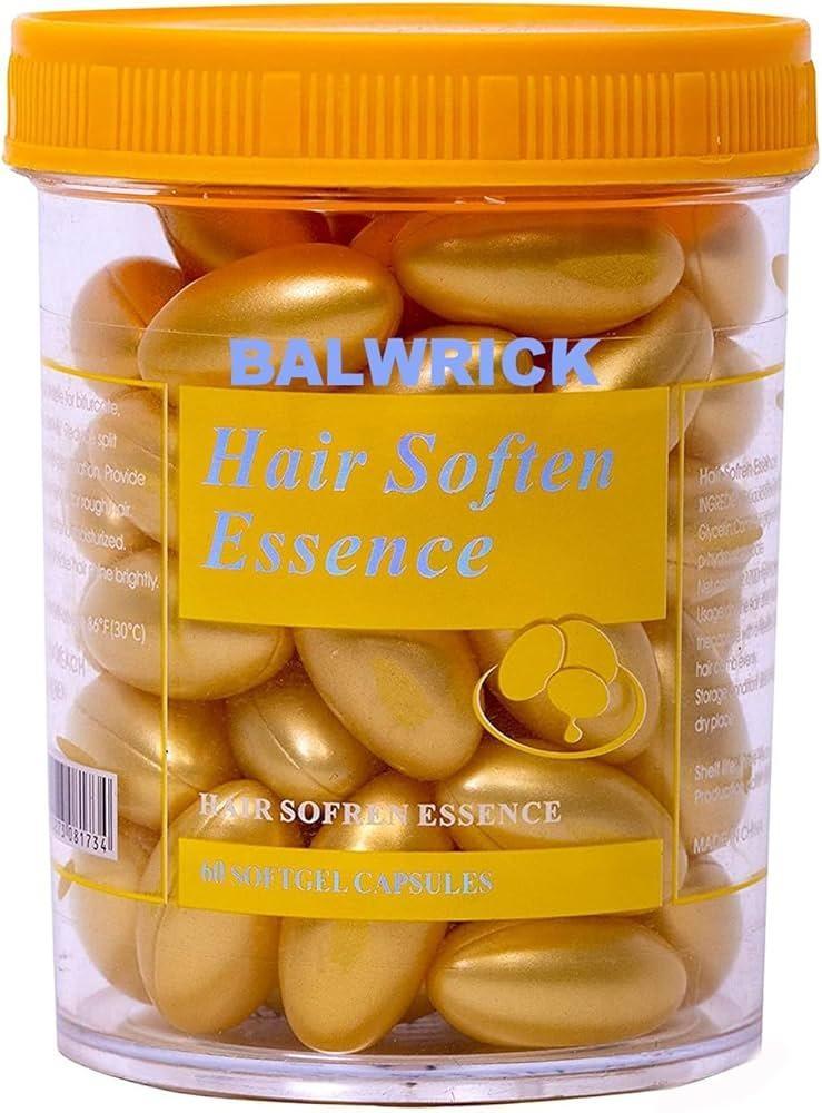 60 Pcs Anti-Hair Fall Golden Hair Capsules for All Hair Types - Shine & Hair Growth Formula