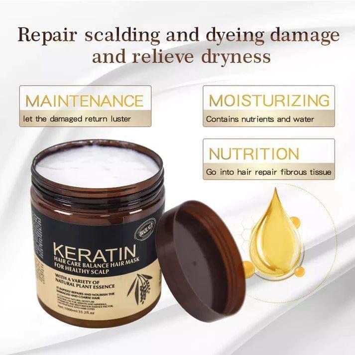 Nourishing Hair Mask – 2 Pcs Keratin & Collagen Treatment for All Hair Types